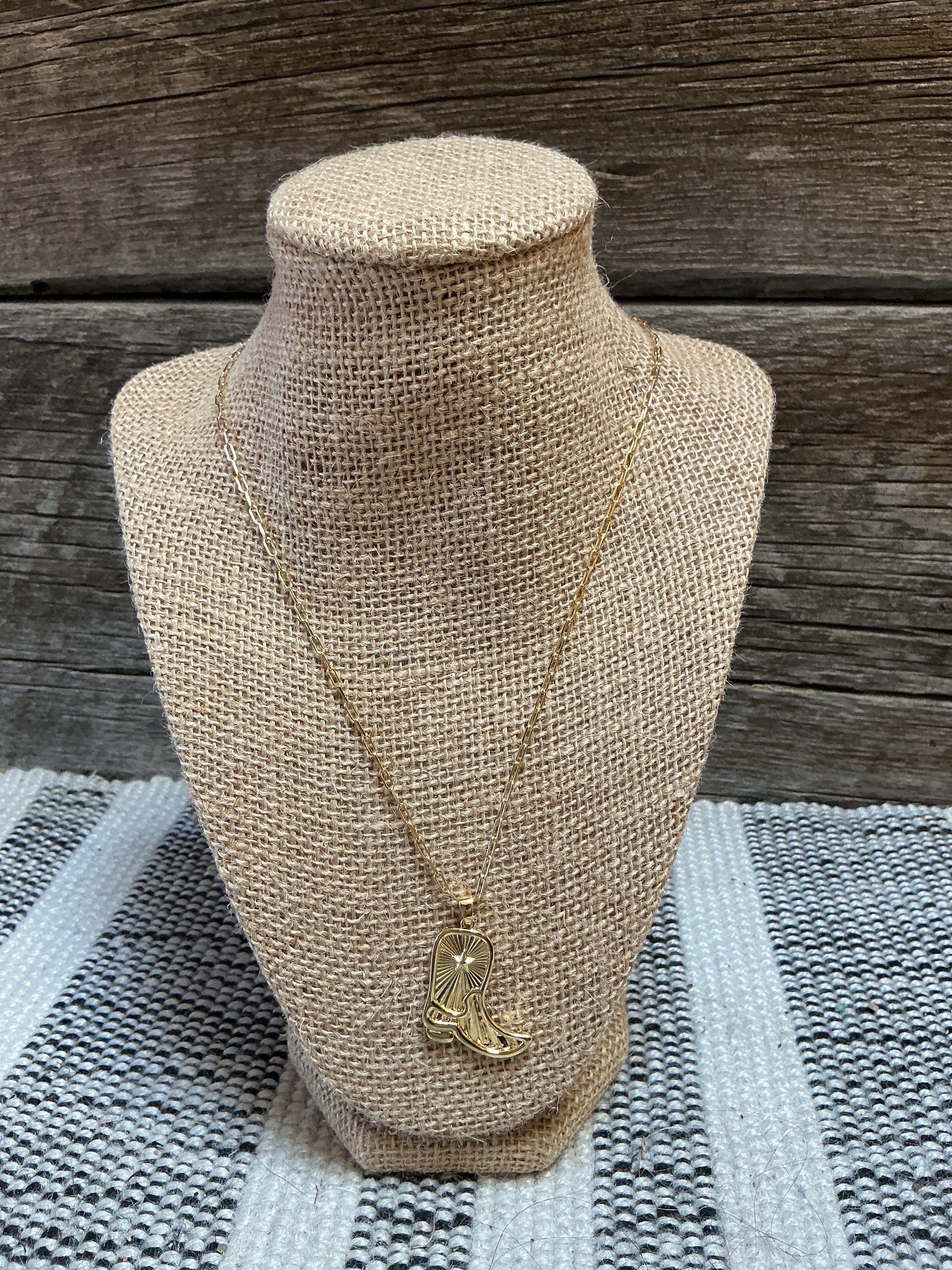 Gold Boot Necklace